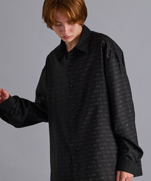 JUNRED(ジュンレッド)の「グリッタージャガードシャツ(シャツ/ブラウス・メンズ・ブラック/ブルー系その他4/オフホワイト・L/M/S)」の19枚目の写真