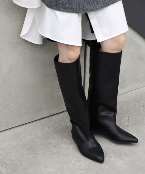 ワイドシャフトロングブーツ（ブーツ）｜select MOCA（セレクトモカ