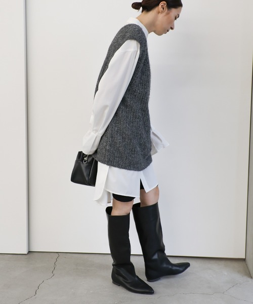 セール】ワイドシャフトロングブーツ（ブーツ）｜select MOCA