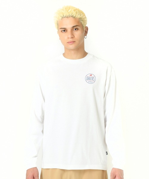 NEW BALANCE（ニューバランス）の「ダイアモンドアスレチックス　ロングスリーブTシャツ（Tシャツ/カットソー・メンズ・ホワイト/ブルー・SMALL/MEDIUM/LARGE/X-LARGE/XX-LARGE）」の18枚目の写真
