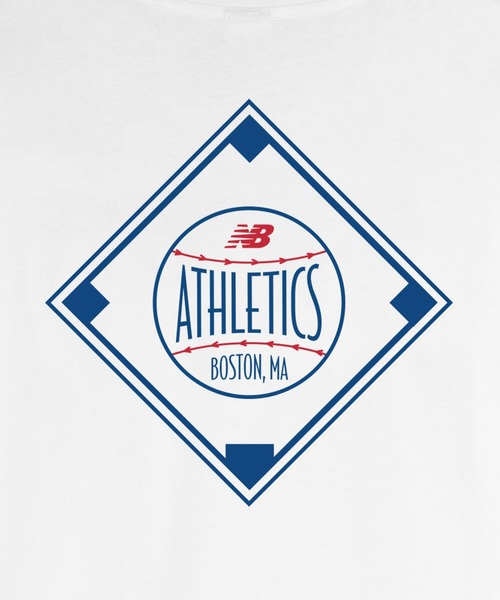 NEW BALANCE（ニューバランス）の「ダイアモンドアスレチックス　ロングスリーブTシャツ（Tシャツ/カットソー・メンズ・ホワイト/ブルー・SMALL/MEDIUM/LARGE/X-LARGE/XX-LARGE）」の12枚目の写真