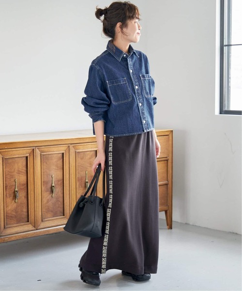 Spick and span ショートデニムシャツ Spick＆Span シャツ ブラウス 「追加2」ショートデニムシャツ