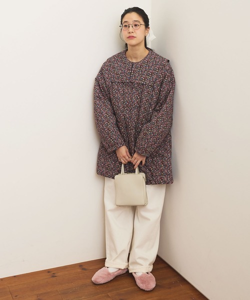 fig Ｌondon（フィグロンドン）の「Dorothy quilting coat（その他アウター・レディース・グリーン/ボルドー・FREE）」の6枚目の写真