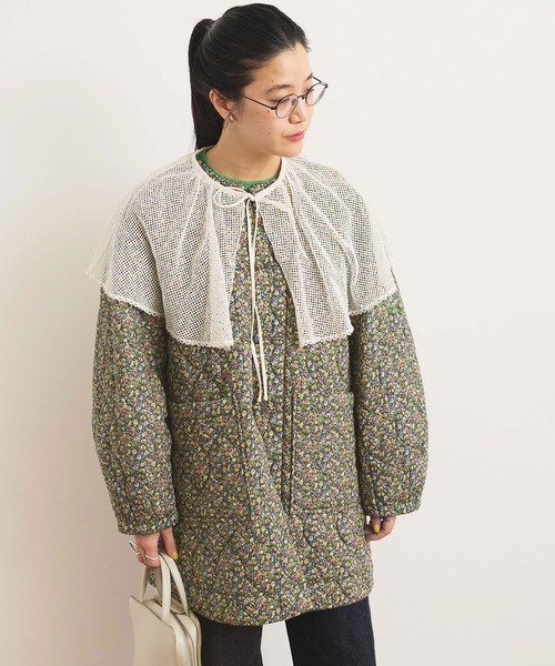 fig Ｌondon（フィグロンドン）の「Dorothy quilting coat（その他アウター・レディース・グリーン/ボルドー・FREE）」の7枚目の写真