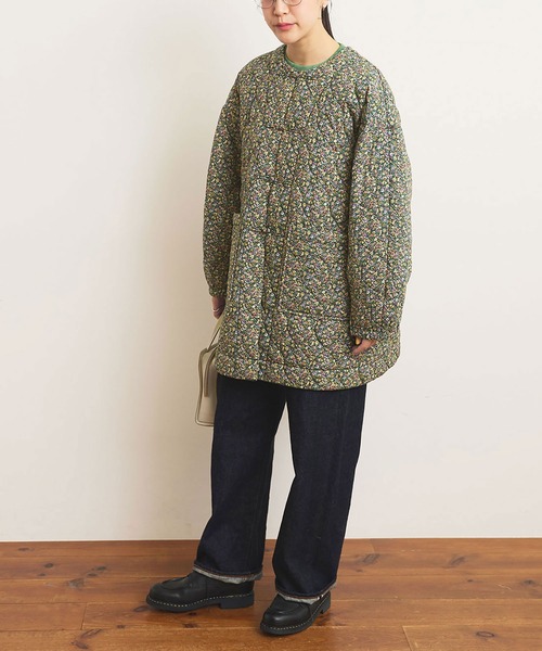 fig London ドット柄ロングコート Fサイズ fig London（フィグロンドン）の「Dorothy quilting coat
