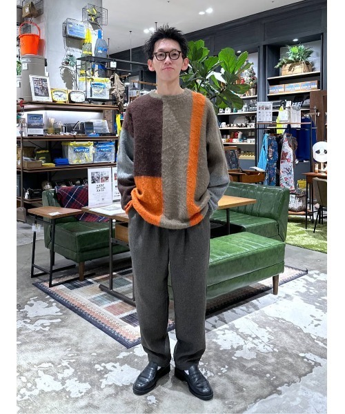 【極美品】エンフォルド キャッシュタッチ ニットプルオーバー バイカラー 濃紺 極美品✨エンフォルド キャッシュタッチ ニットプルオーバー