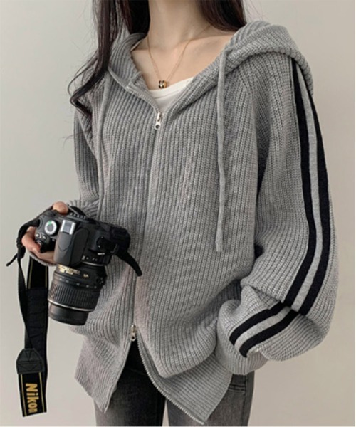 【美品】ニットミュール 変形ヒールリブニットミュールサンダル[品番：ATAW0001096