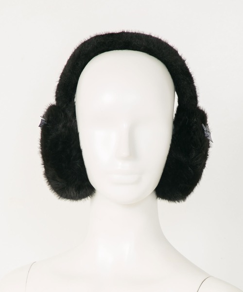 セール】ボリュームファーリボンイヤーカフ（イヤーマフ