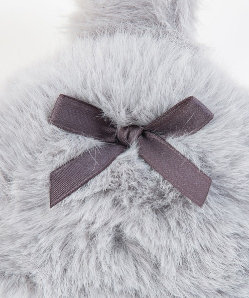 セール】ボリュームファーリボンイヤーカフ（イヤーマフ