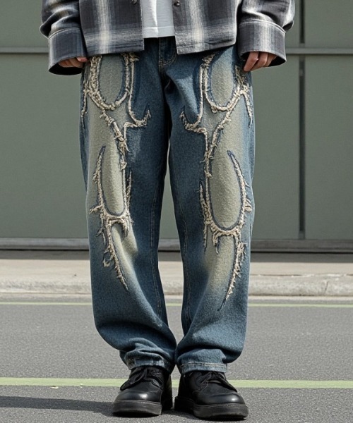 希少✨Fear of God ブリーチスキニーデニムパンツ エージング加工 希少✨Fear of God ブリーチスキニーデニムパンツ エージング加工 希少