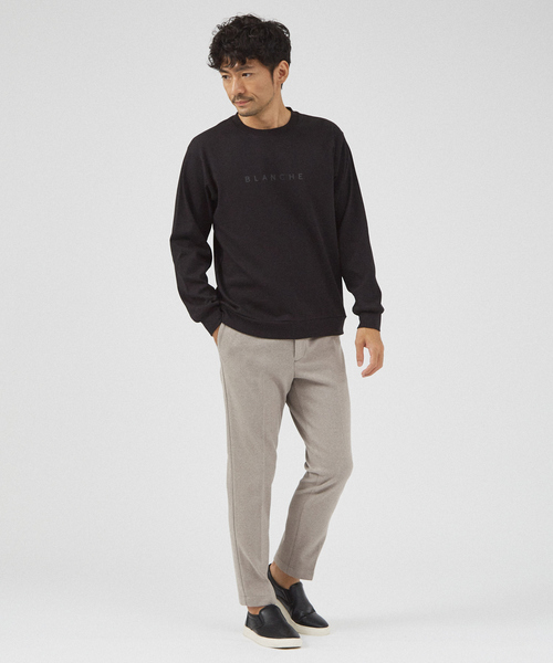 ABAHOUSE GRAY（アバハウスグレイ）の「【秋冬生地/セットアップ対応】ヘリンボーン柄 ニット スラックス パンツ（スラックス・メンズ・ネイビー/グレー/グレイッシュベージュ・48/50/44/46）」の13枚目の写真