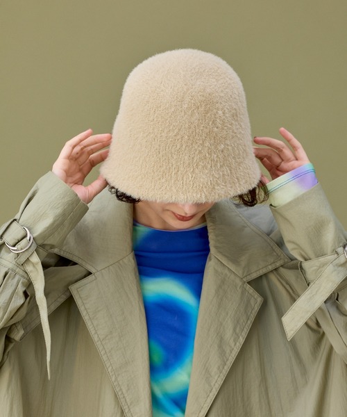 BIRTHDAY BAR（バースデイバー）の「【CONTROL FREAK】シャギーサーモベルハット（ハット・レディース・ブラック/ベージュ・フリー）」の6枚目の写真