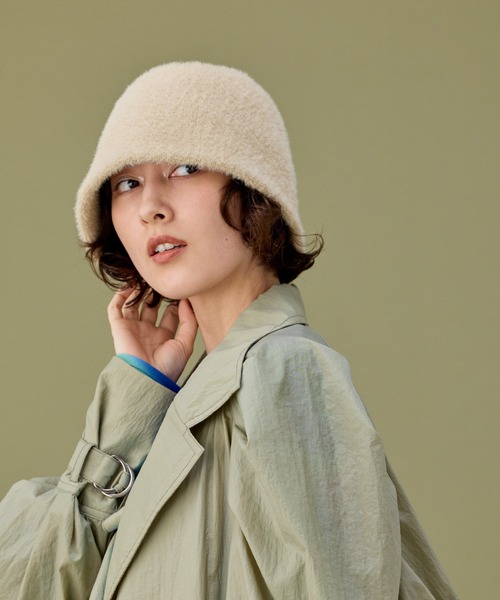 BIRTHDAY BAR（バースデイバー）の「【CONTROL FREAK】シャギーサーモベルハット（ハット・レディース・ブラック/ベージュ・フリー）」の7枚目の写真