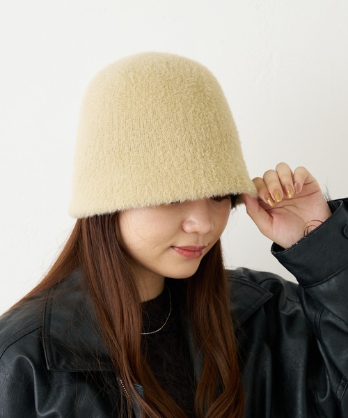 BIRTHDAY BAR（バースデイバー）の「【CONTROL FREAK】シャギーサーモベルハット（ハット・レディース・ブラック/ベージュ・フリー）」の3枚目の写真