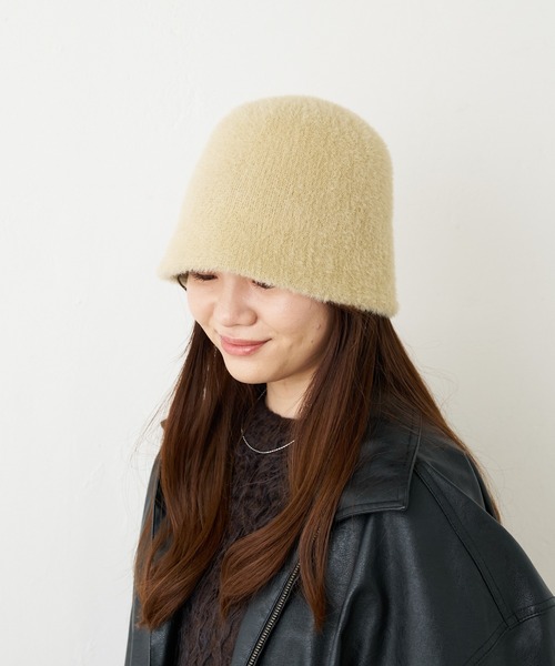 BIRTHDAY BAR（バースデイバー）の「【CONTROL FREAK】シャギーサーモベルハット（ハット・レディース・ブラック/ベージュ・フリー）」の4枚目の写真