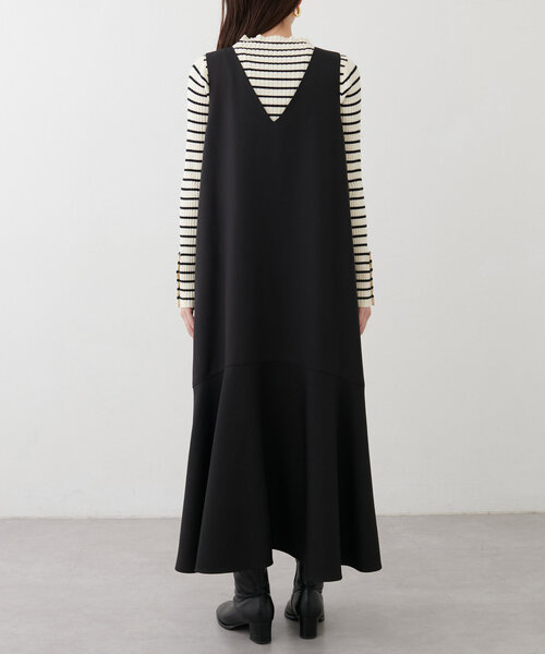 【mamamo】共ベルト付きジャンスカ（ワンピース）｜natural couture（ナチュラルクチュール）