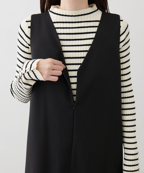 【mamamo】共ベルト付きジャンスカ（ワンピース）｜natural couture（ナチュラルクチュール）