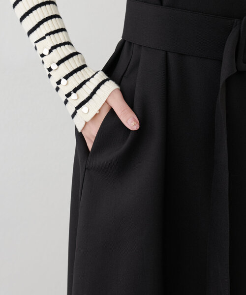 【mamamo】共ベルト付きジャンスカ（ワンピース）｜natural couture（ナチュラルクチュール）