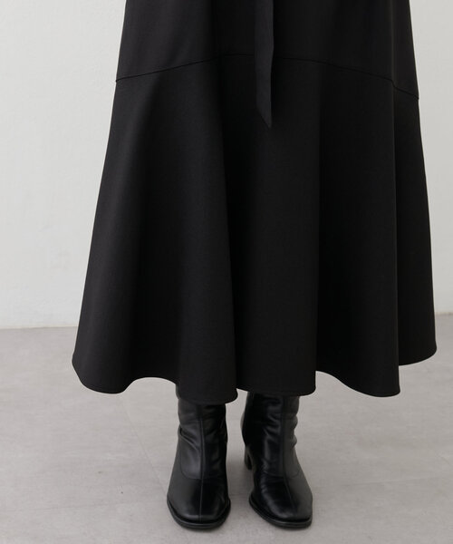 【mamamo】共ベルト付きジャンスカ（ワンピース）｜natural couture（ナチュラルクチュール）