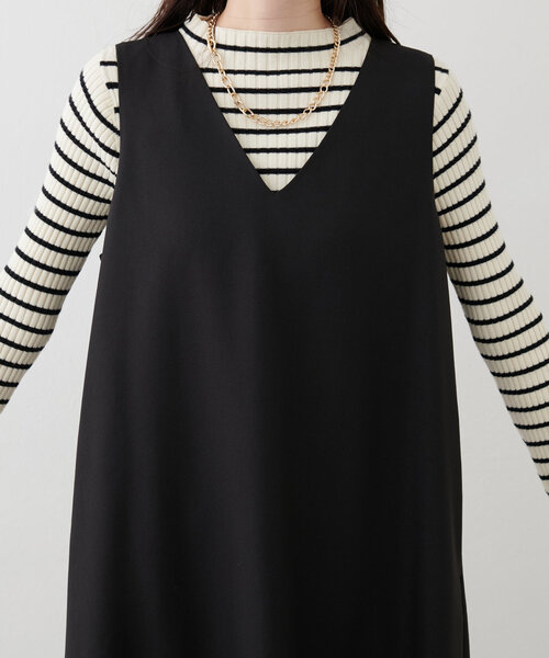 【mamamo】共ベルト付きジャンスカ（ワンピース）｜natural couture（ナチュラルクチュール）