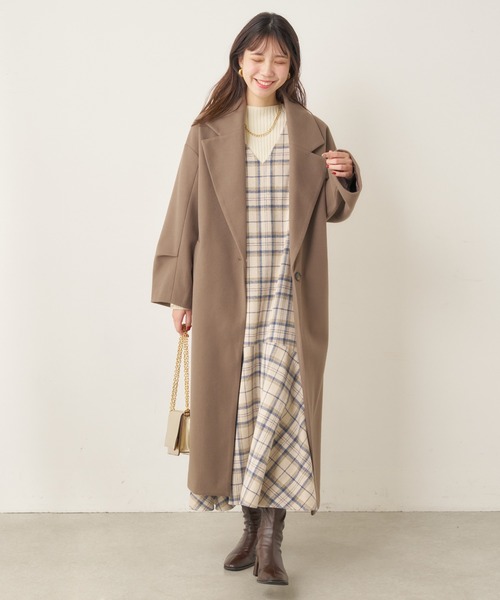 【mamamo】共ベルト付きジャンスカ（ワンピース）｜natural couture（ナチュラルクチュール）