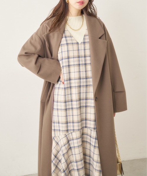 【mamamo】共ベルト付きジャンスカ（ワンピース）｜natural couture（ナチュラルクチュール）