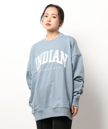 【INDIAN】サテンロゴ オーバーサイズトレーナー