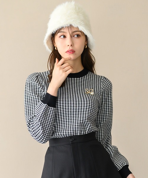 セール】ブローチ付きカラーニット/MM448321（ニット/セーター