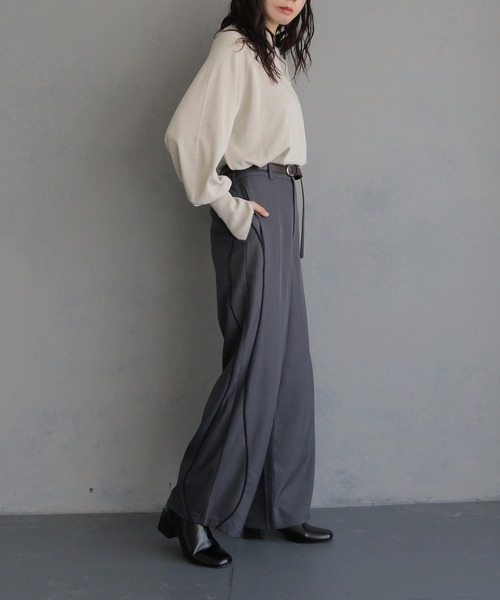 &g'aime(アンジェム)の「【&g'aime】ボリューム袖サムホールラメニットトップス VOLUME SLEEVE THUMBS HOLE GLITTER KNIT(ニット/セーター・レディース・ブラック/アイボリー/ブラウン・FREE)」の17枚目の写真