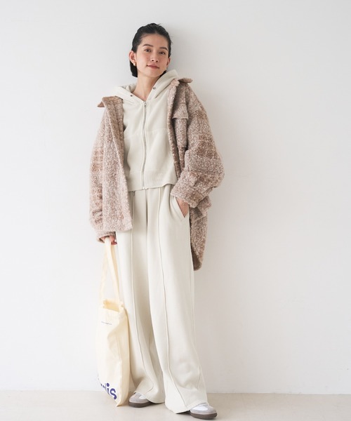 coca(coca)(コカ)の「ピグメント加工スウェットパンツ(スウェットパンツ・レディース・アイボリー/ブラック・L/M)」の8枚目の写真