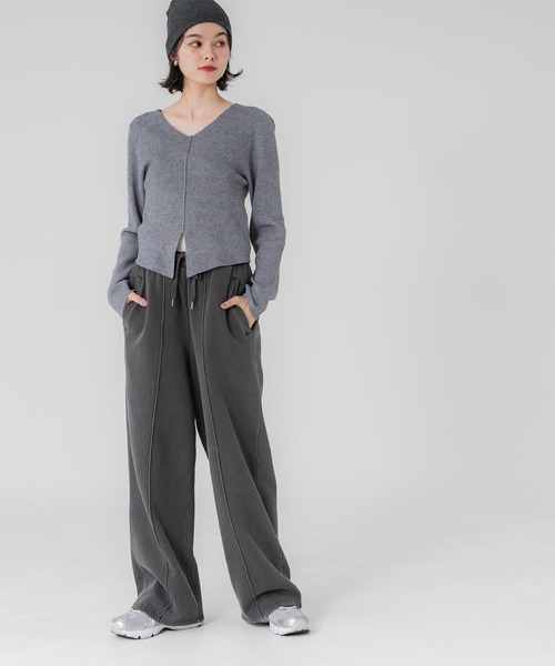 coca(coca)(コカ)の「ピグメント加工スウェットパンツ(スウェットパンツ・レディース・アイボリー/ブラック・L/M)」の7枚目の写真