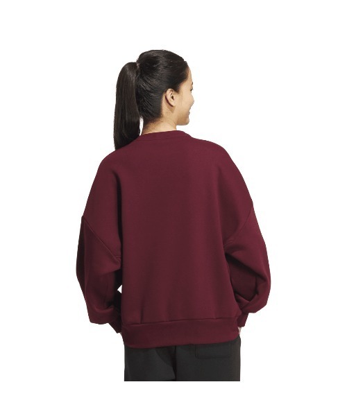 adidas（アディダス）の「アディダス adidas W CLG 裏起毛 クルースウェット（スウェット・レディース・ベージュ/バーガンディー/ブラック・S/M/L/XL）」の17枚目の写真