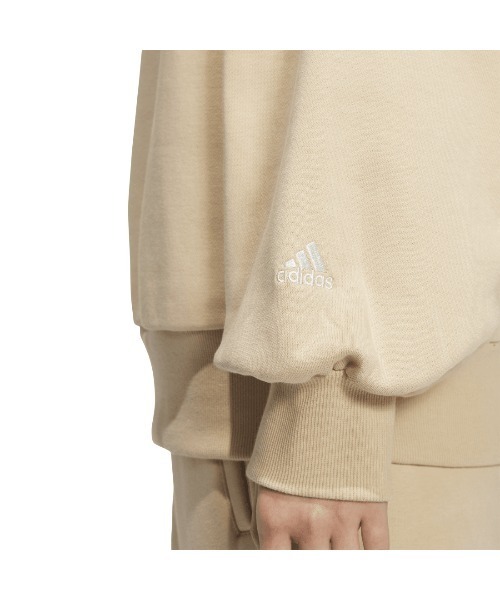 adidas（アディダス）の「アディダス adidas W CLG 裏起毛 クルースウェット（スウェット・レディース・ベージュ/バーガンディー/ブラック・S/M/L/XL）」の10枚目の写真