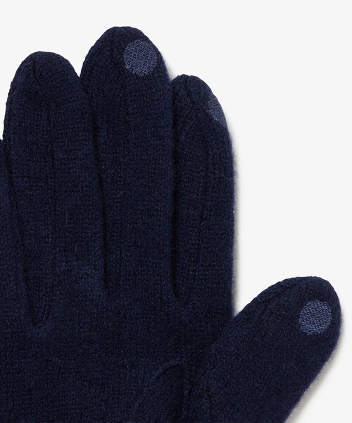 LACOSTE（ラコステ）の「ラムウールグローブ タッチパネル対応 23ｃｍ～24ｃｍ（手袋・メンズ・ブラック/ダークネイビー・FREE）」の13枚目の写真