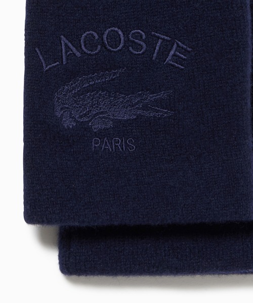 LACOSTE（ラコステ）の「ラムウールグローブ タッチパネル対応 23ｃｍ～24ｃｍ（手袋・メンズ・ブラック/ダークネイビー・FREE）」の8枚目の写真