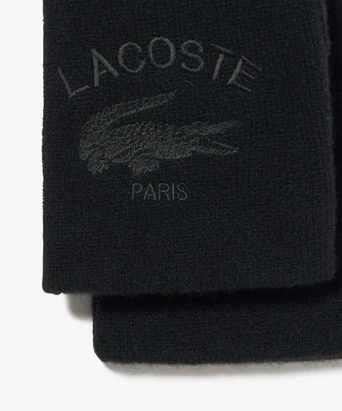 LACOSTE（ラコステ）の「ラムウールグローブ タッチパネル対応 23ｃｍ～24ｃｍ（手袋・メンズ・ブラック/ダークネイビー・FREE）」の4枚目の写真