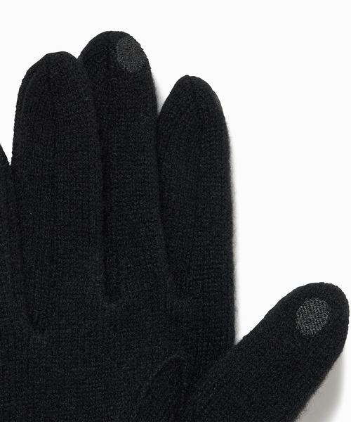LACOSTE（ラコステ）の「ラムウールグローブ タッチパネル対応 23ｃｍ～24ｃｍ（手袋・メンズ・ブラック/ダークネイビー・FREE）」の5枚目の写真