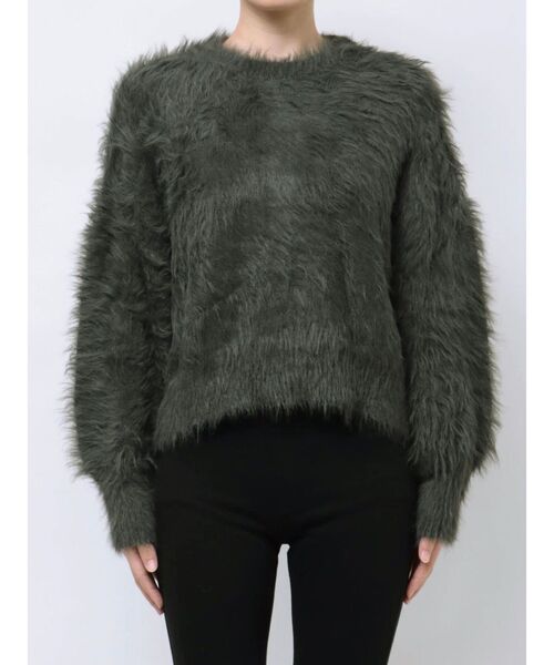 dazzlin（ダズリン）の「シャギークルーニットトップス（ニット/セーター・レディース・アイボリー/チャコールグレー/レッド/ピンク・FREE）」の16枚目の写真