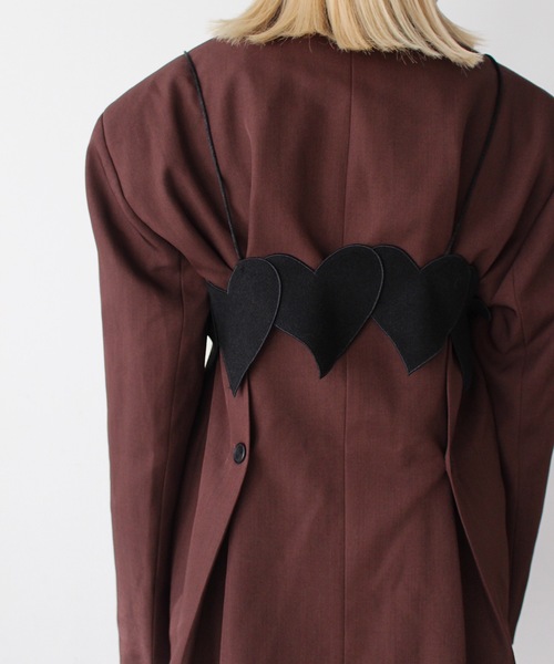 SANSeLF（サンセルフ）の「バックボタンテーラードジャケット【SANSeLF】 sanw24a053（その他アウター・レディース・ブラウン・FREE）」の4枚目の写真