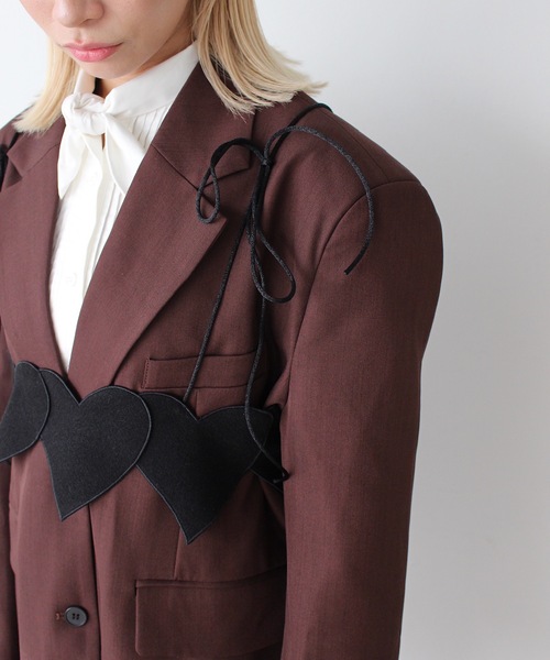 SANSeLF（サンセルフ）の「バックボタンテーラードジャケット【SANSeLF】 sanw24a053（その他アウター・レディース・ブラウン・FREE）」の5枚目の写真