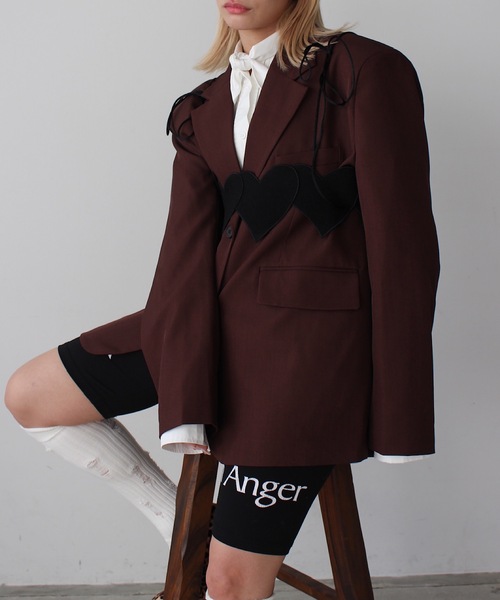 SANSeLF（サンセルフ）の「バックボタンテーラードジャケット【SANSeLF】 sanw24a053（その他アウター・レディース・ブラウン・FREE）」の9枚目の写真