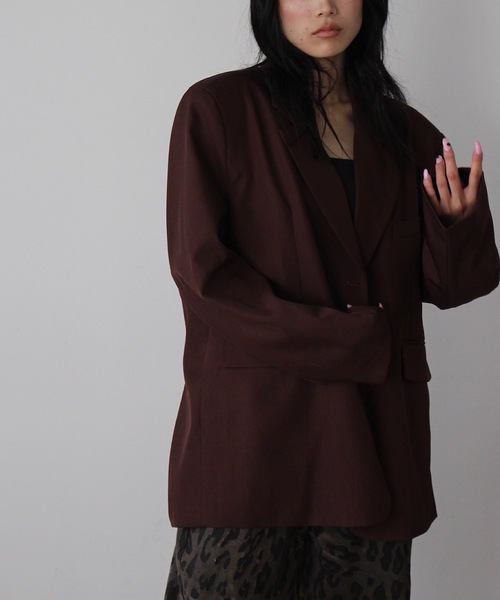 SANSeLF（サンセルフ）の「バックボタンテーラードジャケット【SANSeLF】 sanw24a053（その他アウター・レディース・ブラウン・FREE）」の11枚目の写真