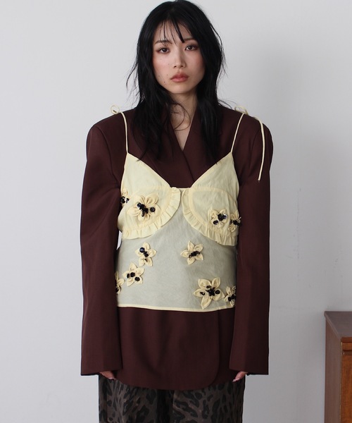 SANSeLF（サンセルフ）の「バックボタンテーラードジャケット【SANSeLF】 sanw24a053（その他アウター・レディース・ブラウン・FREE）」の17枚目の写真