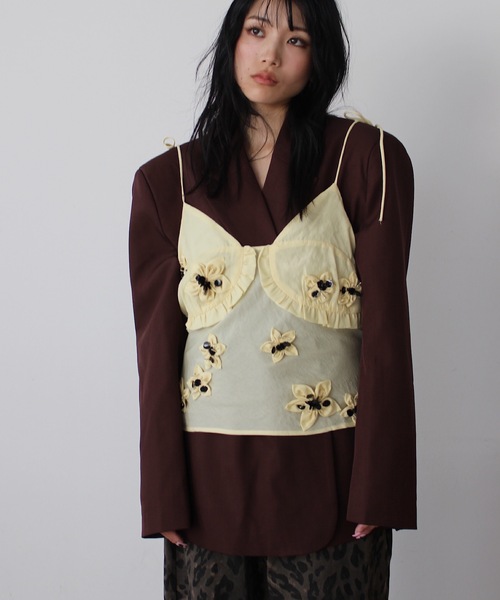 SANSeLF（サンセルフ）の「バックボタンテーラードジャケット【SANSeLF】 sanw24a053（その他アウター・レディース・ブラウン・FREE）」の18枚目の写真