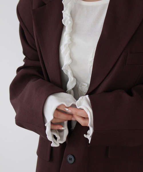 SANSeLF（サンセルフ）の「バックボタンテーラードジャケット【SANSeLF】 sanw24a053（その他アウター・レディース・ブラウン・FREE）」の22枚目の写真