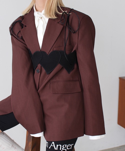 SANSeLF（サンセルフ）の「バックボタンテーラードジャケット【SANSeLF】 sanw24a053（その他アウター・レディース・ブラウン・FREE）」の6枚目の写真