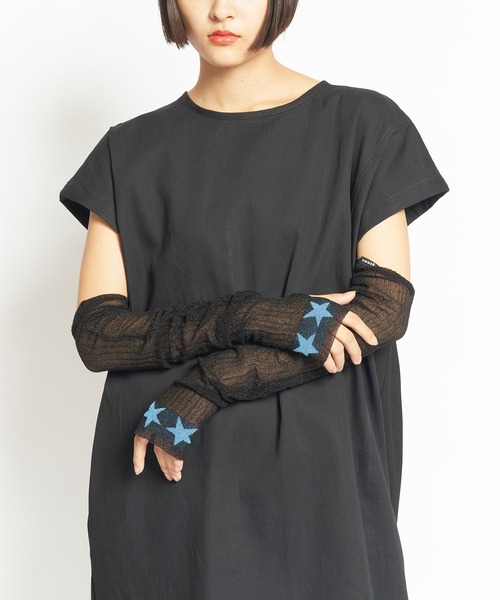 gomme（ゴム）の「シアースターアームカバー（アームカバー・レディース・ブルー/グレー/ブラック/ホワイト・FREE）」の2枚目の写真
