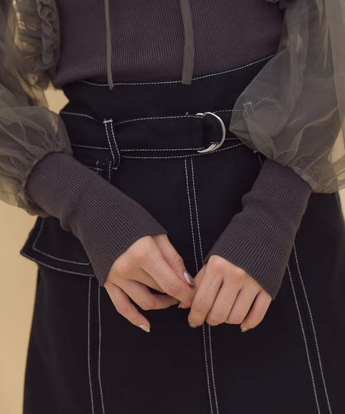 REDYAZEL（レディアゼル）の「チュールボレロニット＆プルオーバーセット（ニット/セーター・レディース・ピンク/ブルー/チャコールグレー・FREE）」の18枚目の写真