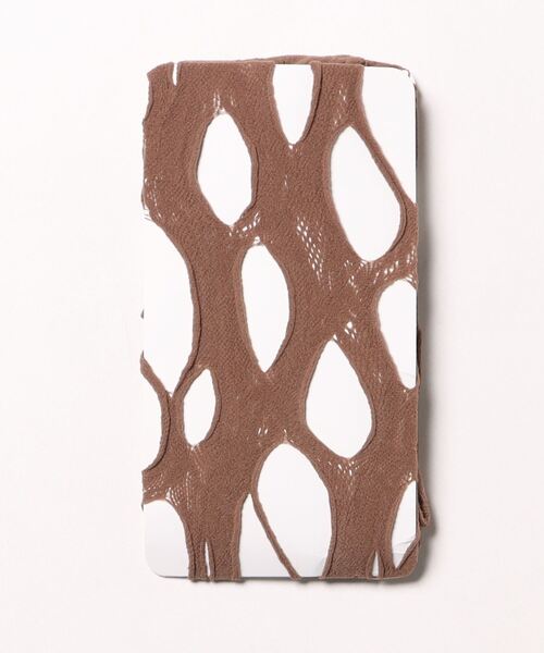 Fun & Daily（ファンアンドデイリー）の「F&D :  クラッシュレース編みタイツ（タイツ/ストッキング・レディース・ブラウン/ブラック・FREE）」の3枚目の写真