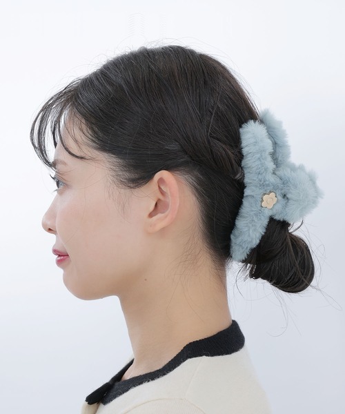 MARY QUANT(マリークワント)の「エコファー バンスクリップ(バレッタ/ヘアクリップ・レディース・ピンク/アイボリー/ブルー・FREE)」の10枚目の写真